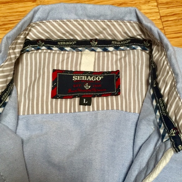 Sebago Women's Oxford Blue Shirt French Cuff - Picture 4 of 8